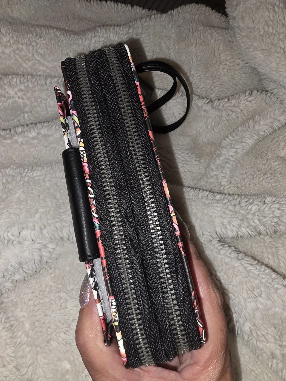 Ed Hardy Black & Red Signature Print Wristlet Nwt